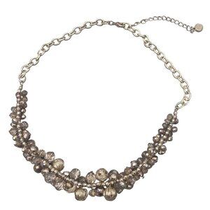 Simply Vera Vera Wang Faceted Crystal and Wired Beads Chain Necklace Gold Tone